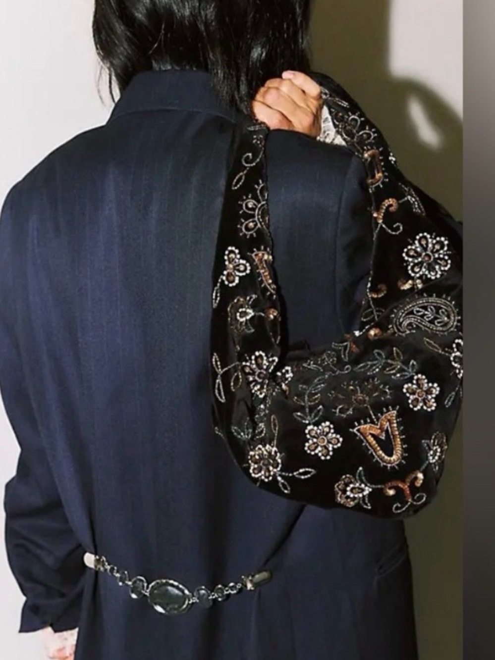 BRAND NEW - Free People Nashville Nights Embellished Black Bag purse - Picture 2 of 10
